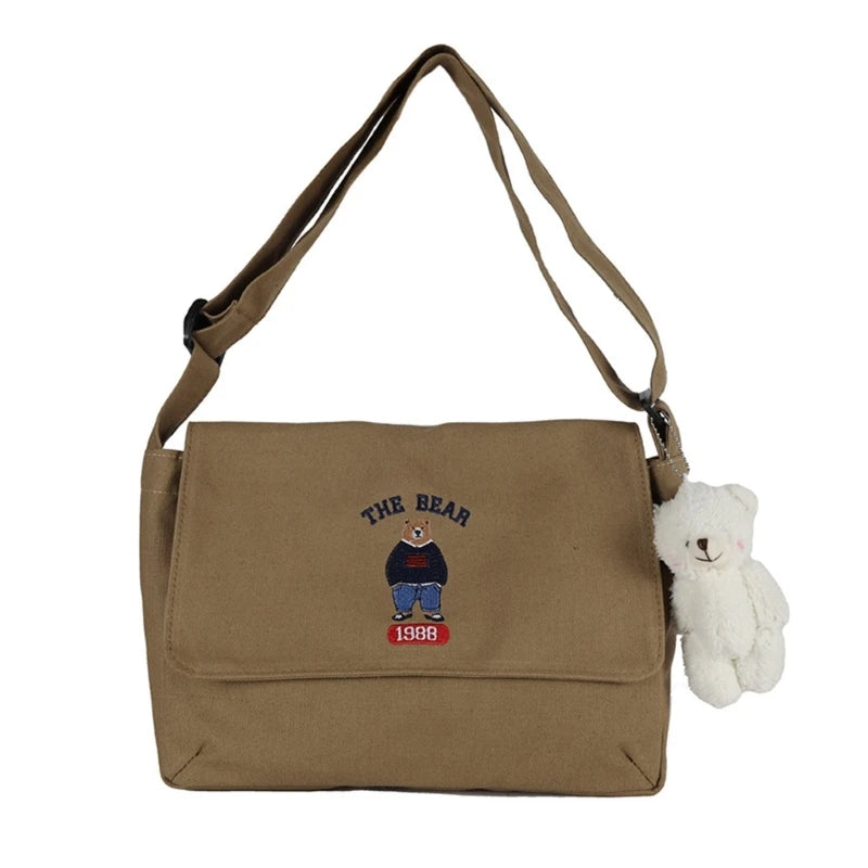 Women Harajuku Crossbody Bags Messenger Embroidery Shoulder Bag Ladies Large Capacity Handbags