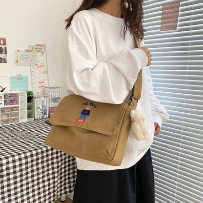 Women Harajuku Crossbody Bags Messenger Embroidery Shoulder Bag Ladies Large Capacity Handbags
