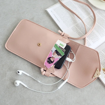 Women Heart-shaped Transparent Screen Mobile Phone Bag 2019 New Mini Messenger Bags Lady Handbag and Purses Small Phone Bag
