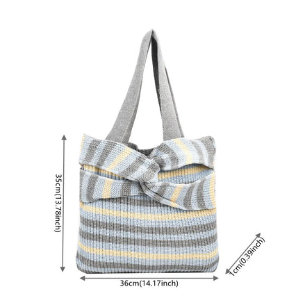 Women High Quality Knit Shoulder Bags Large Capacity Handbag Top-handle Fashion Tote Crossbody Bag Women's cosmetic bag