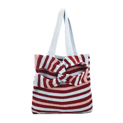 Women High Quality Knit Shoulder Bags Large Capacity Handbag Top-handle Fashion Tote Crossbody Bag Women's cosmetic bag