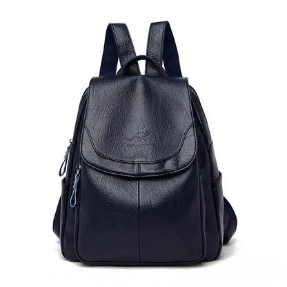 Women High Quality Leather Backpacks Vintage Female Shoulder Bag Sac A Dos Travel Ladies Bagpack Mochilas School Bags for Girls