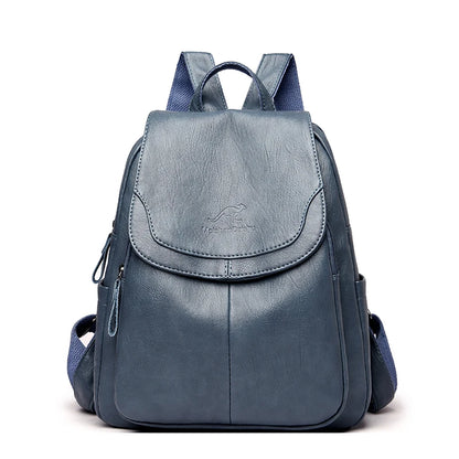 Women High Quality Leather Backpacks Vintage Female Shoulder Bag Sac A Dos Travel Ladies Bagpack Mochilas School Bags for Girls