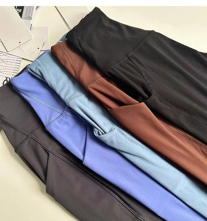Women High Waist Naked Feeling Leggings Women Fitness Running Leggings Pants Tight Leggings Casual Workout Leggings