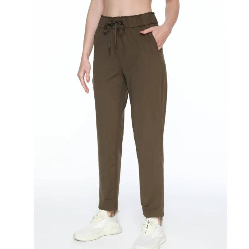 Women High Waist Women Pants Sporty Casual Trousers Women Clothes Comfortable Drawstring Pants