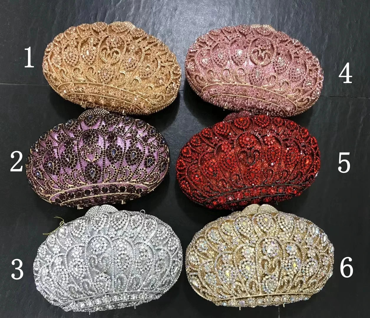 Women Hollow Out Crystal Banquet Cocktail Prom Purse Diamond Birthday Party Handbag Wedding Bridal Elegant Female Evening Bag