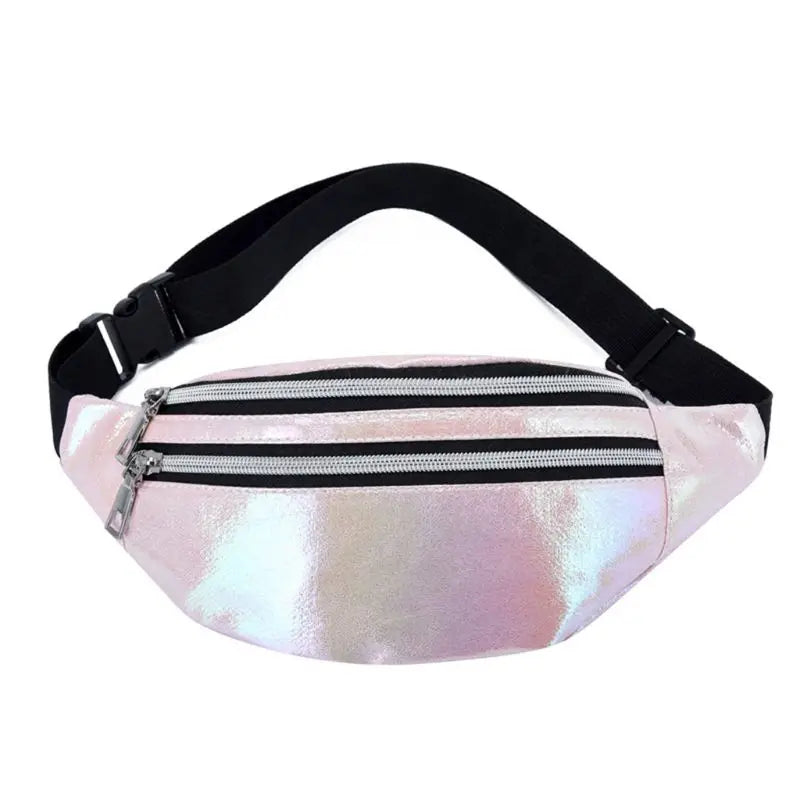 Women Holographic Waist Fanny Pack Belt Bag Travel Hip Bum Chest Phone Pouch