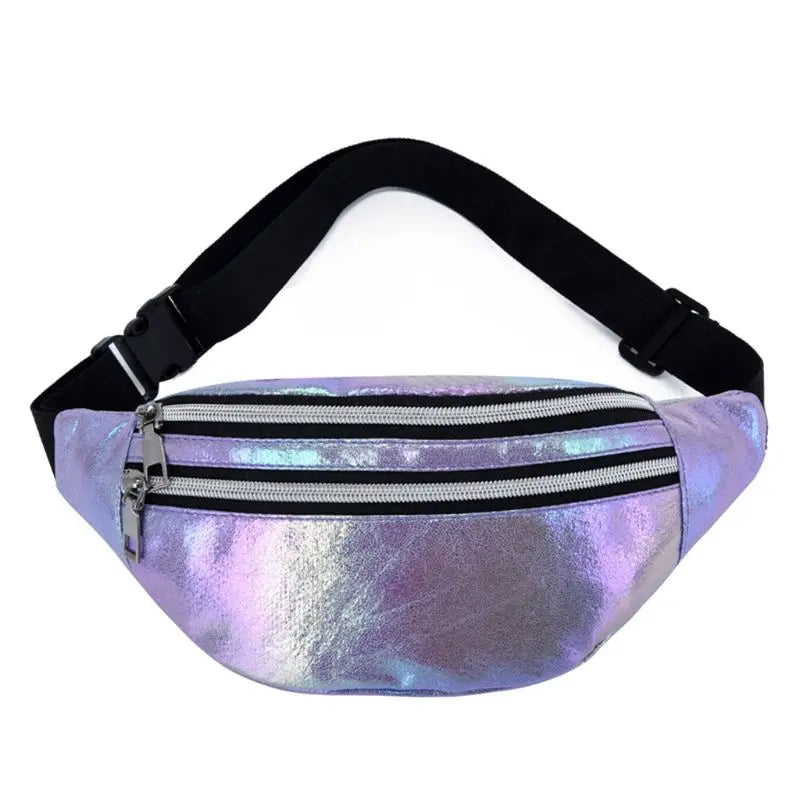 Women Holographic Waist Fanny Pack Belt Bag Travel Hip Bum Chest Phone Pouch