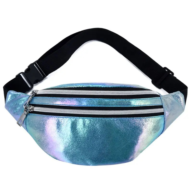 Women Holographic Waist Fanny Pack Belt Bag Travel Hip Bum Chest Phone Pouch