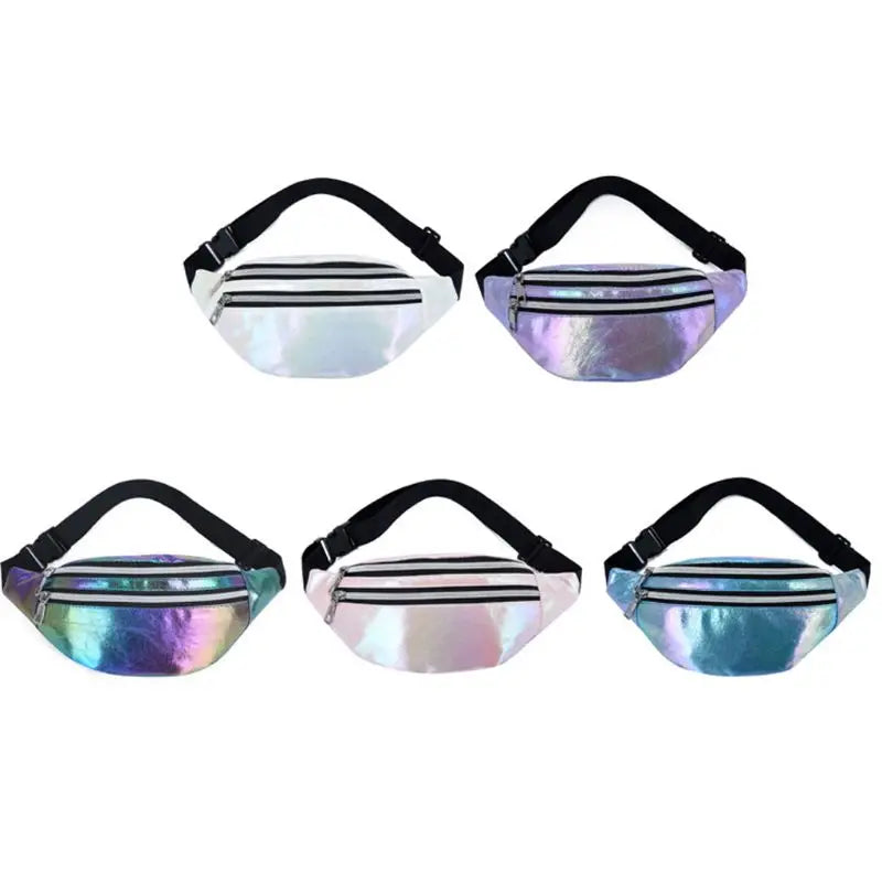 Women Holographic Waist Fanny Pack Belt Bag Travel Hip Bum Chest Phone Pouch
