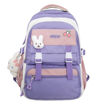 Women Kawaii Laptop School Bag Leisure Girl Harajuku College Backpack Female Cute Nylon Backpack Fashion Ladies Travel Book Bags