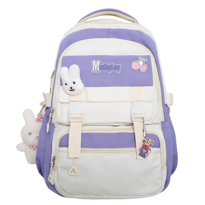 Women Kawaii Laptop School Bag Leisure Girl Harajuku College Backpack Female Cute Nylon Backpack Fashion Ladies Travel Book Bags