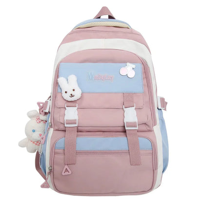 Women Kawaii Laptop School Bag Leisure Girl Harajuku College Backpack Female Cute Nylon Backpack Fashion Ladies Travel Book Bags