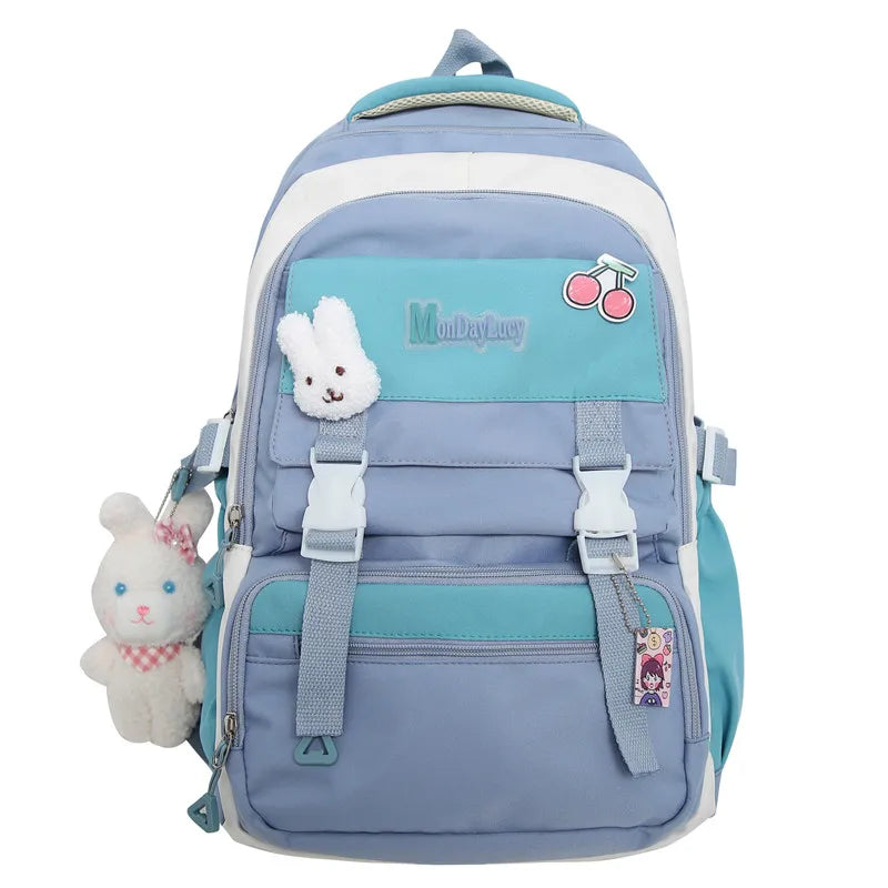 Women Kawaii Laptop School Bag Leisure Girl Harajuku College Backpack Female Cute Nylon Backpack Fashion Ladies Travel Book Bags