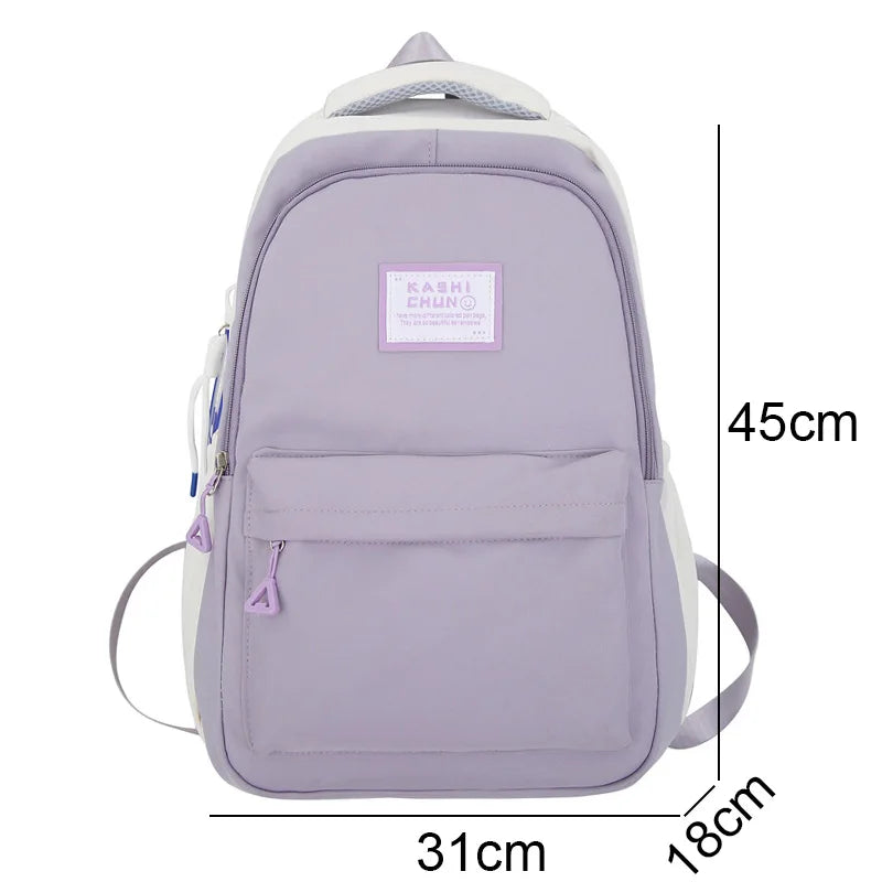 Women Kawaii Pink Laptop School Bag Leisure Girl College Backpack Trendy Female Cute Nylon Backpack Fashion Lady Travel Book Bag