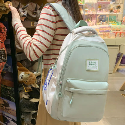 Women Kawaii Pink Laptop School Bag Leisure Girl College Backpack Trendy Female Cute Nylon Backpack Fashion Lady Travel Book Bag
