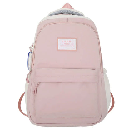 Women Kawaii Pink Laptop School Bag Leisure Girl College Backpack Trendy Female Cute Nylon Backpack Fashion Lady Travel Book Bag