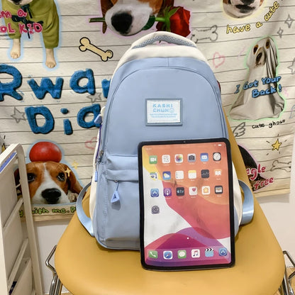 Women Kawaii Pink Laptop School Bag Leisure Girl College Backpack Trendy Female Cute Nylon Backpack Fashion Lady Travel Book Bag