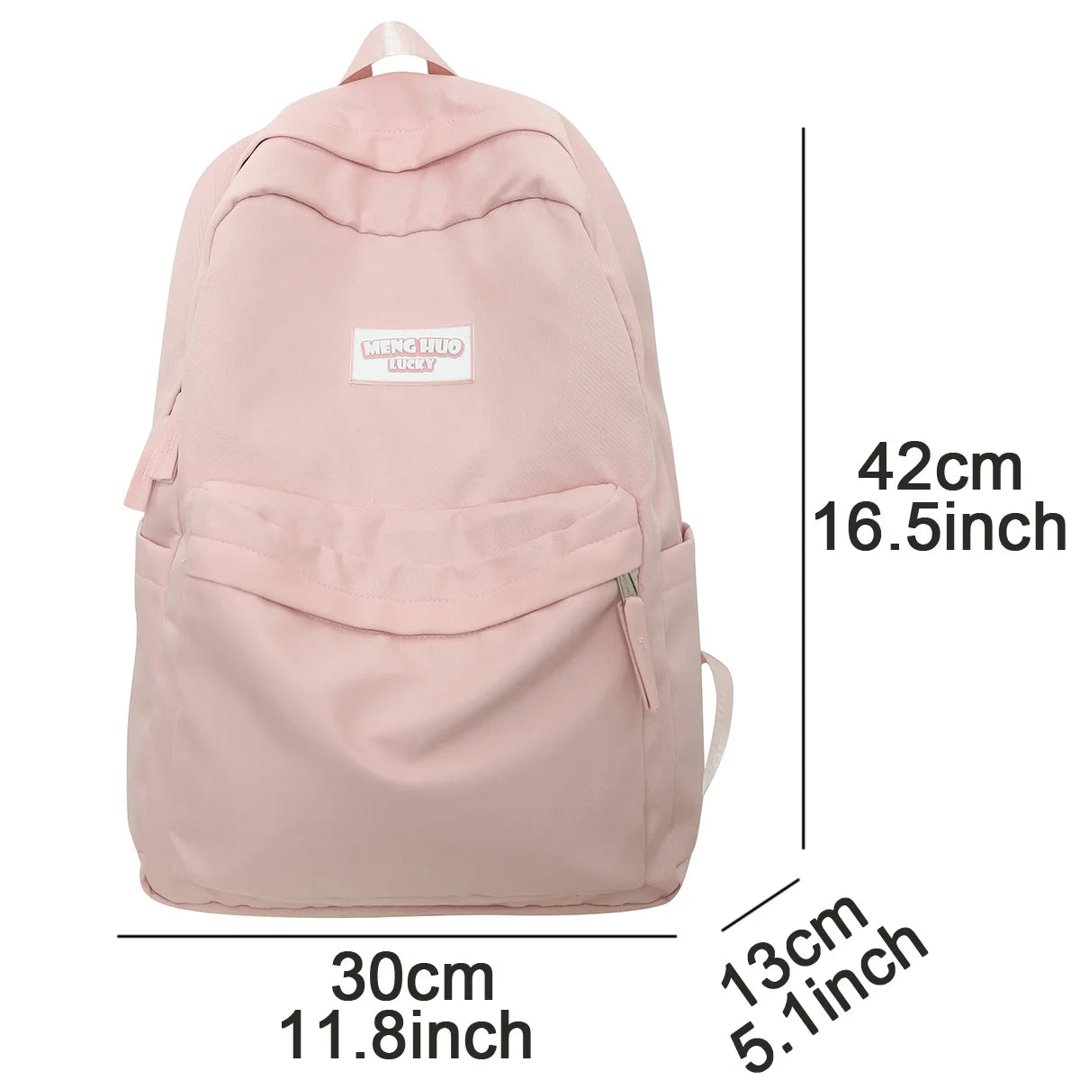 Women's Kawaii Pink Teenager Nylon Laptop Backpack