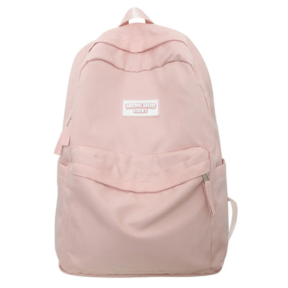 Women Kawaii Pink Teenager Nylon Laptop Lady Book Bag Girl Trendy College Backpack Fashion Female Travel School Bag Student Cool