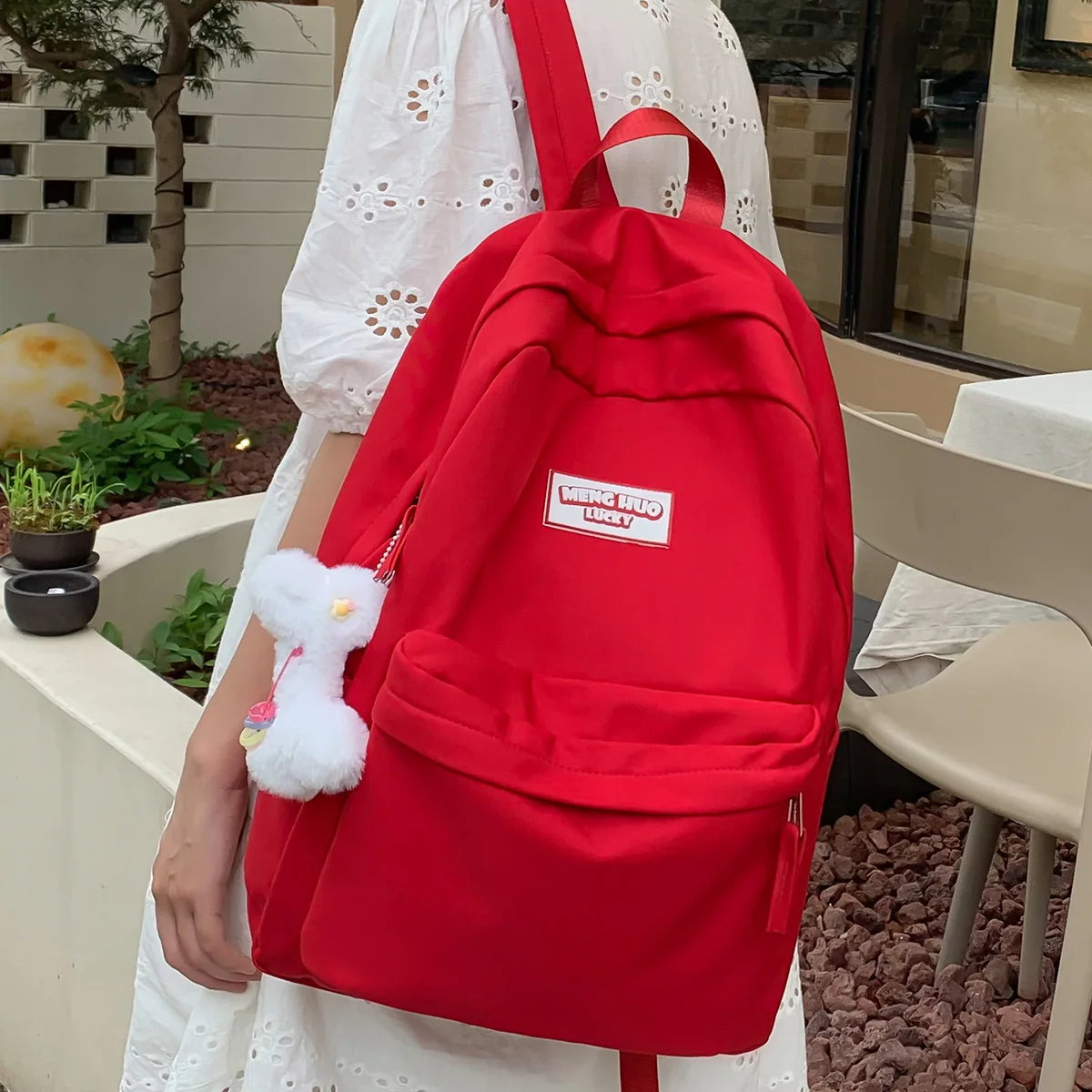 Women Kawaii Pink Teenager Nylon Laptop Lady Book Bag Girl Trendy College Backpack Fashion Female Travel School Bag Student Cool