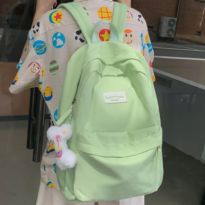 Women Kawaii Pink Teenager Nylon Laptop Lady Book Bag Girl Trendy College Backpack Fashion Female Travel School Bag Student Cool