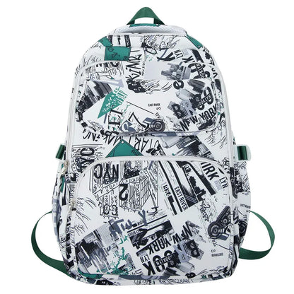 Women Kawaii Printing Laptop School Bag Cool Girl Trendy Female Cute Student College Backpack Fashion Lady Nylon Travel Book Bag