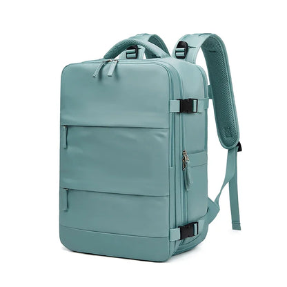 Women Laptop Backpack 15.6inch Teenage girl USB charging school Backpack Independent Shoe bag travel Backpack