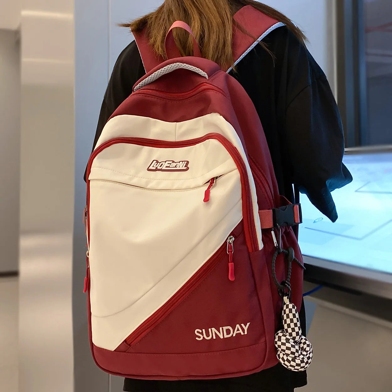 Women Laptop High Capacity SchoolBag Cool Female Waterproof Travel College Backpack Lady Kawaii Girl Nylon Book Backpack Fashion