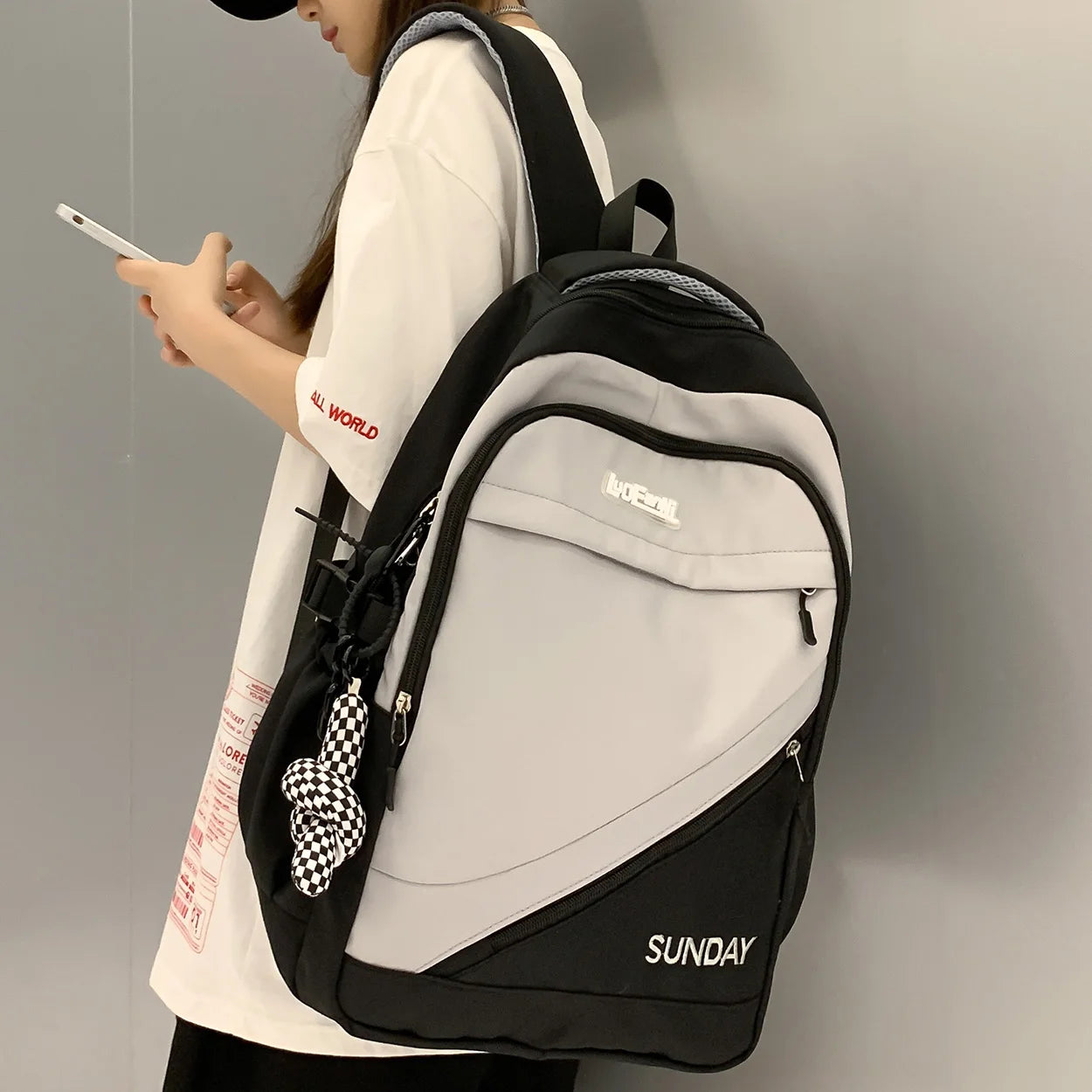 Women Laptop High Capacity SchoolBag Cool Female Waterproof Travel College Backpack Lady Kawaii Girl Nylon Book Backpack Fashion