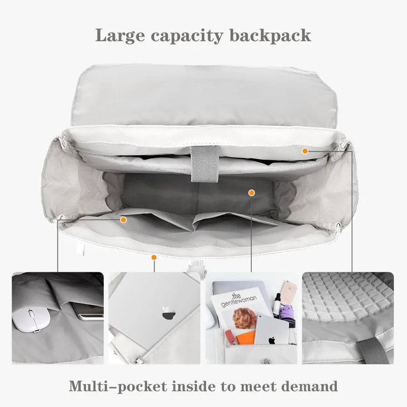 Women Large Capacity Backpack Female Waterproof Schoolbag Lady 14 15.6 Inch College Laptop Backpacks Mochila