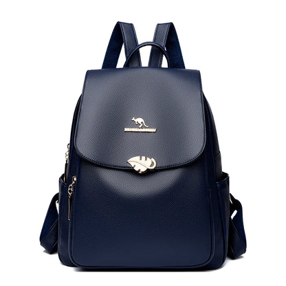 Women Large Capacity Backpack Purses High Quality Leather Female Vintage Bag School Bags Travel Bagpack Ladies Bookbag Rucksack
