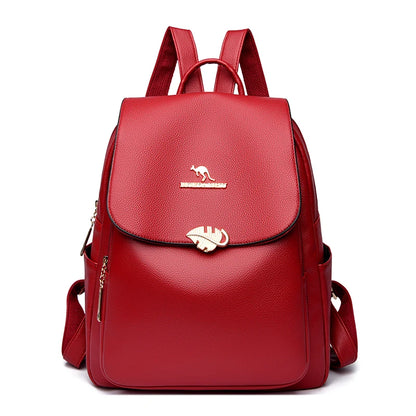 Women Large Capacity Backpack Purses High Quality Leather Female Vintage Bag School Bags Travel Bagpack Ladies Bookbag Rucksack