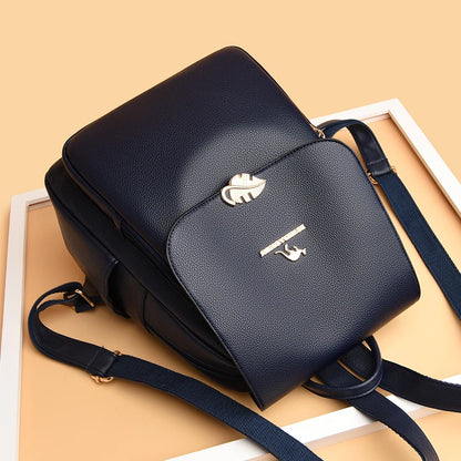 Women Large Capacity Backpack Purses High Quality Leather Female Vintage Bag School Bags Travel Bagpack Ladies Bookbag Rucksack