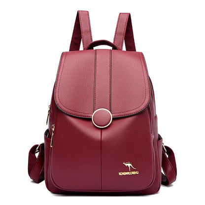 Women Large Capacity Backpack Purses High Quality Leather Female Vintage Bag School Bags Travel Bagpack Ladies Bookbag Rucksack