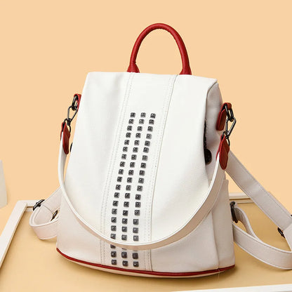 Women Large Capacity Backpack Purses High Quality Leather Female Vintage Bag School Bags Travel Bagpack Ladies Bookbag Rucksack