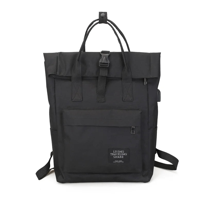 Women Large Capacity Canvas Backpack Multifunctional Shoulder Laptop Rucksack USB School Bag Fashion Travel Backpack for Girls