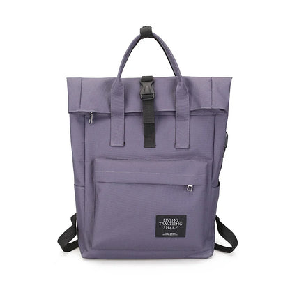 Women Large Capacity Canvas Backpack Multifunctional Shoulder Laptop Rucksack USB School Bag Fashion Travel Backpack for Girls