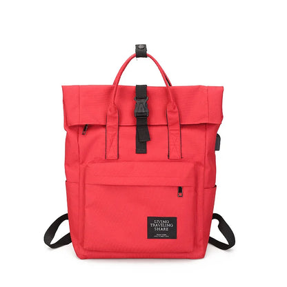 Women Large Capacity Canvas Backpack Multifunctional Shoulder Laptop Rucksack USB School Bag Fashion Travel Backpack for Girls