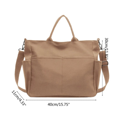 Women Large Capacity Shoulder Bag All-matching Tote Bag Student Crossbody Bag Solid Casual Messenger Bag Luxury Handbags