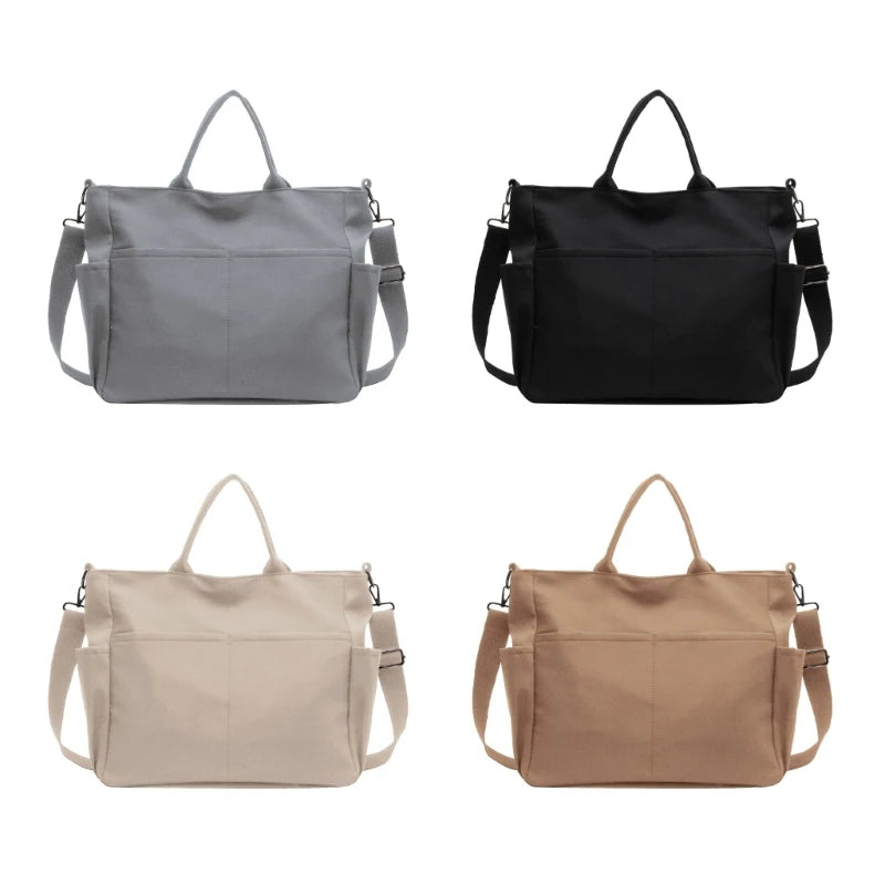 Women Large Capacity Shoulder Bag All-matching Tote Bag Student Crossbody Bag Solid Casual Messenger Bag Luxury Handbags
