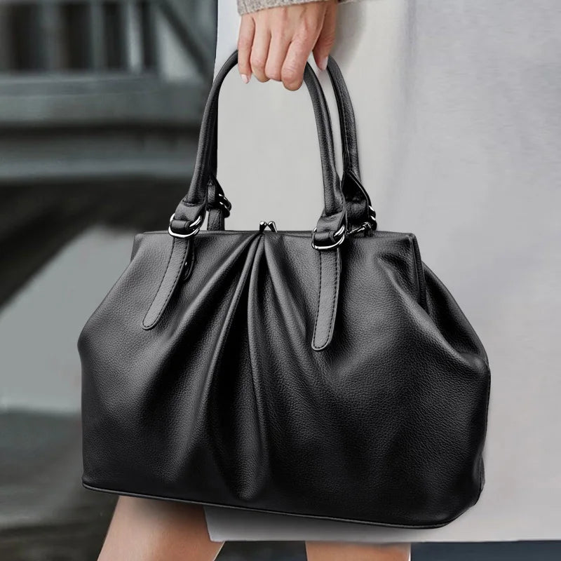 Women Large Capacity Shoulder Crossbody Bags High Quality Soft Leather Ladies Handbags Luxury Designer Female Messenger Tote Sac