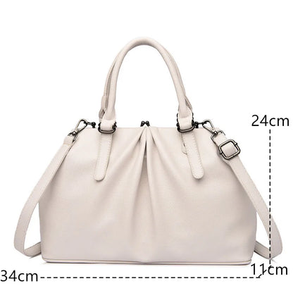 Women Large Capacity Shoulder Crossbody Bags High Quality Soft Leather Ladies Handbags Luxury Designer Female Messenger Tote Sac
