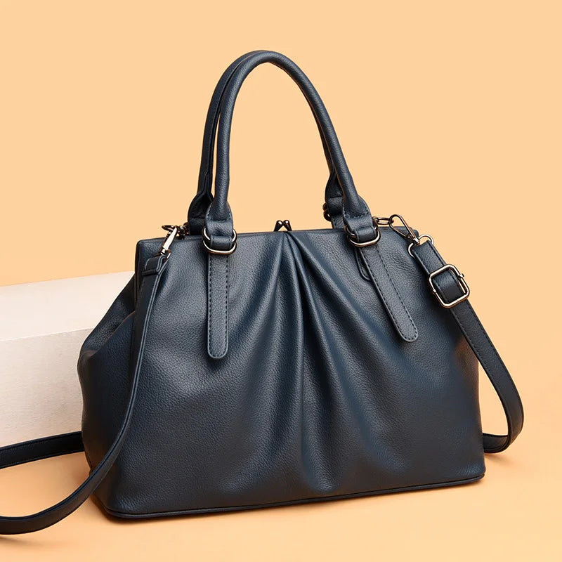 Women Large Capacity Shoulder Crossbody Bags High Quality Soft Leather Ladies Handbags Luxury Designer Female Messenger Tote Sac