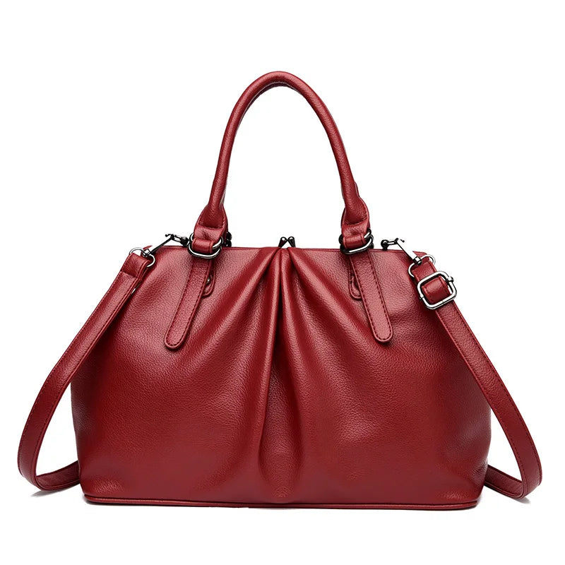 Women Large Capacity Shoulder Crossbody Bags High Quality Soft Leather Ladies Handbags Luxury Designer Female Messenger Tote Sac