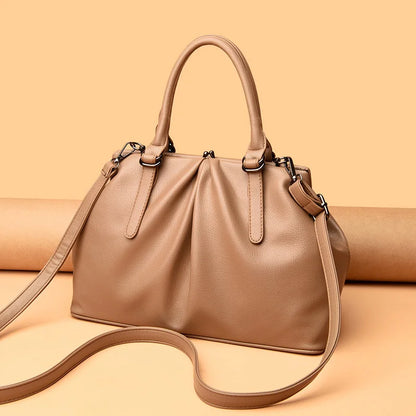 Women Large Capacity Shoulder Crossbody Bags High Quality Soft Leather Ladies Handbags Luxury Designer Female Messenger Tote Sac