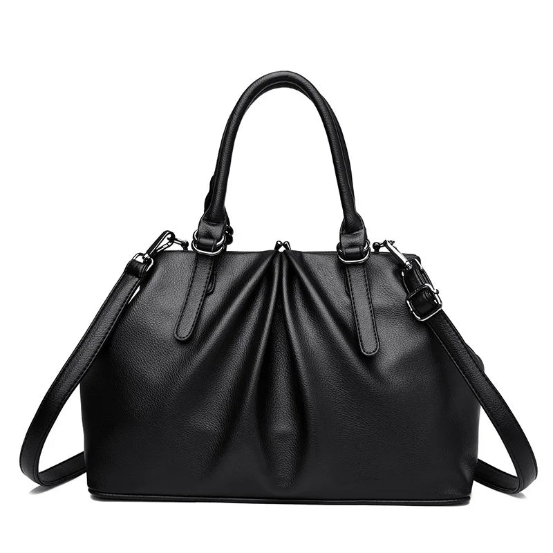 Women Large Capacity Shoulder Crossbody Bags High Quality Soft Leather Ladies Handbags Luxury Designer Female Messenger Tote Sac