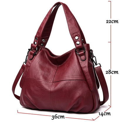 Women Leather Luxury Handbags Women Bags Designer Brand Hand bags Women Shoulder Crossbody Messenger Bag Sac A Main Casual Tote