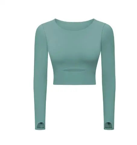 Women Long Sleeve Casual T Shirts Basic O Neck Crop Top Soft Korean Fashion Tees Blouse