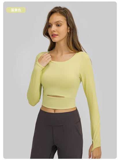 Women Long Sleeve Casual T Shirts Basic O Neck Crop Top Soft Korean Fashion Tees Blouse